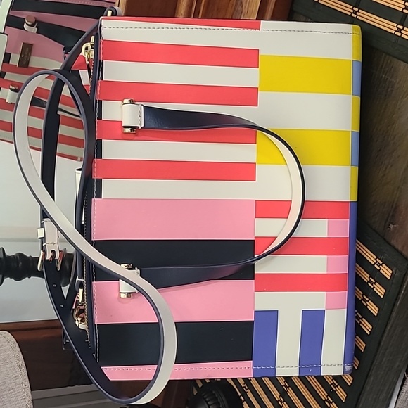 Kate ♠️ Striped leather bag - Picture 5 of 17